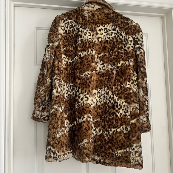ALICE + OLIVIA Pali Faux Fur Leopard Print Jacket Size Small - Picture 5 of 10
